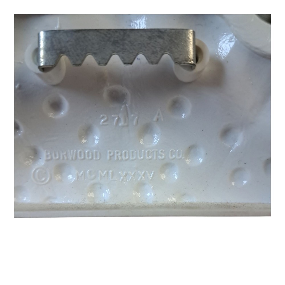 Vtg 1985 Burwood White Hobnail Oval Mirror W/Sconce #2717 Wall Decor‎ PreownedX2 - Picture 4 of 4
